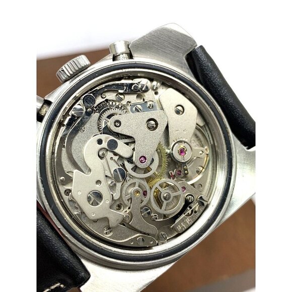 Royce Men's Watch Vintage 1970s Swiss Manual Wind Chronograph Rainbow Bl… - Picture 7 of 15